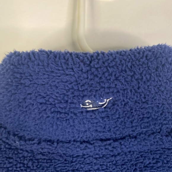 Women's Vineyard Vines Blue Pull Over Quarter Zip Cozy Sweatshirt Size Large - Picture 8 of 14